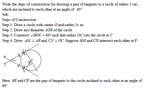 Draw a pair of tangents to a circle of radius 3.5 cm such that the angle  between them is 70.​ - Brainly.in
