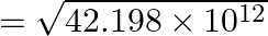 =\sqrt{42.198 \times 10^{12}}