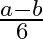 \frac{a-b}{6}