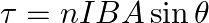 \tau  = nIBA\sin \theta