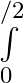 \int\limits_{\begin{smallmatrix}   0\\\end{smallmatrix}}^{π/2}{{}}